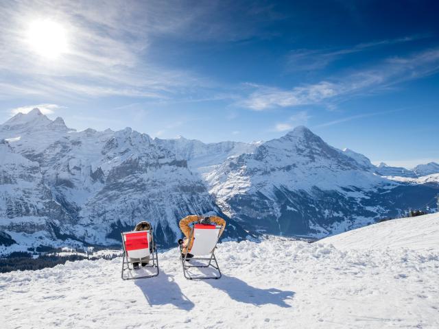 Grindelwald First Winter Eiger Relax Pause